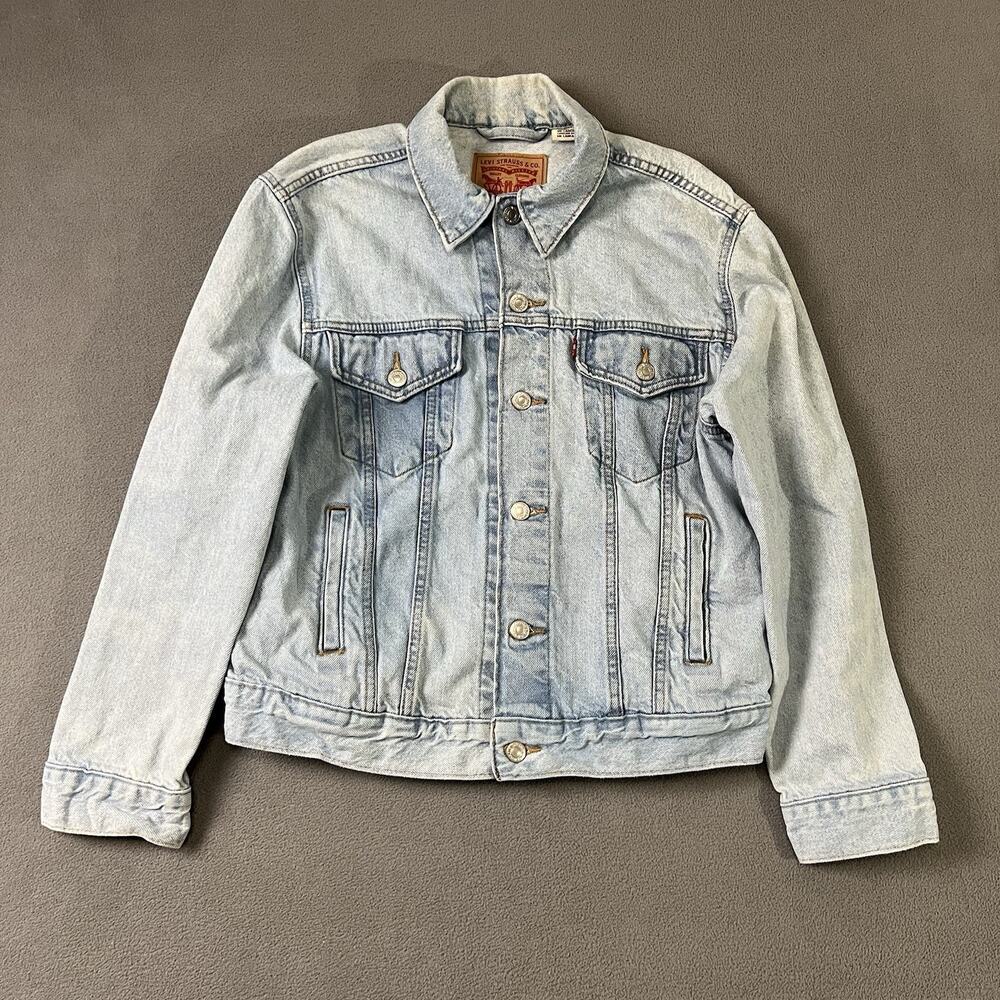 Levis Jacket Womens Medium Blue Trucker Button Denim Up Casual Workwear